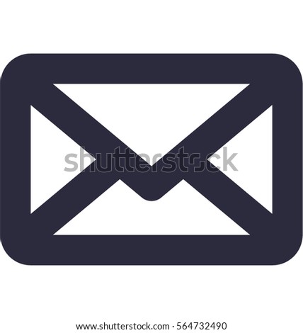 Email Vector Icon Stock 564732490 Shutterstock Gambar Lambang