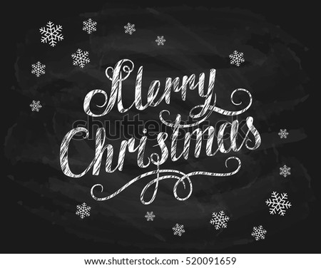 Merry christmas chalkboard lettering stencils