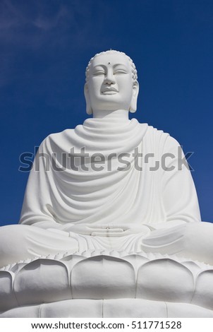 White Buddha on lotus