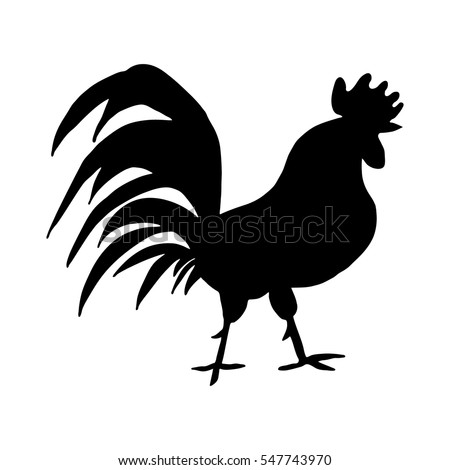 Graphic Silhouette Rooster Inscription Stock Vector 511592431 ...