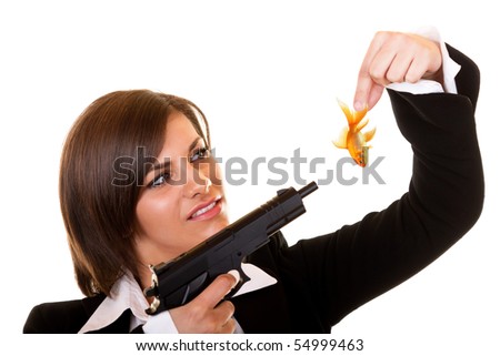 candy crush saga - soso - Page 2 Stock-photo-young-attractive-dangerous-woman-holding-one-gold-fish-54999463