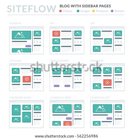 website wireframe layouts ui kits for site map and ux design