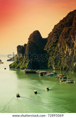 Top view of Halong Bay Vietnam