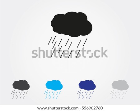 cloud, rain, icon, vector illustration eps10