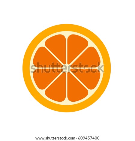Orange slice vector illustration.