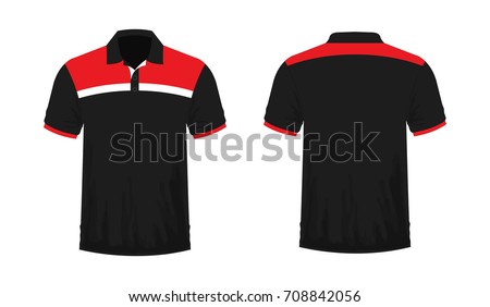 Tshirt Polo Red Black Template Design Stock Vector 708842056 - Shutterstock