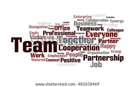 Word Cloud Concept Team Bonding Teammates Stock Illustration 482658469 ...