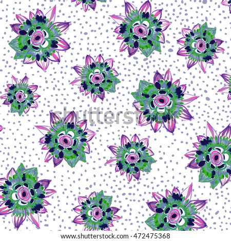 Seamless Traditional Floral Polish Pattern Ethnic Stock Vector ...