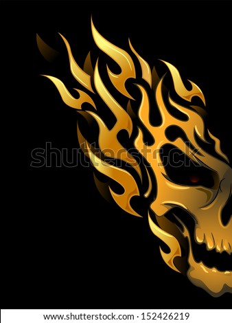 Illustration Ready Print Flame Stickers Tattoo Stock ...