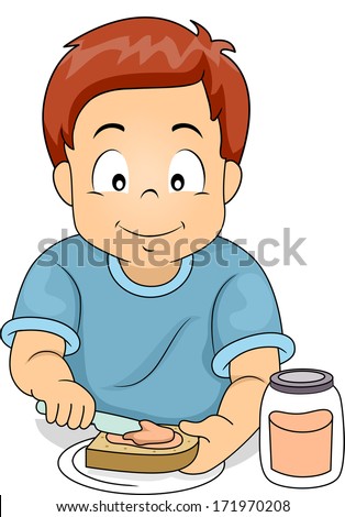 Boy Eating Sandwich Stock Illustrations & Cartoons | Shutterstock