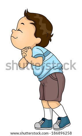 Illustration Sick Boy Cartoon Stock Vector 125486528 - Shutterstock