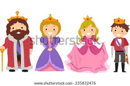 Illustration Kids Dressed Like Members Royal Stock Vector 235832476 ...