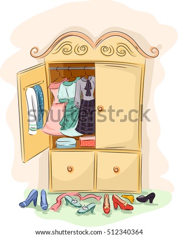 Old Wardrobe Open Stock Photos, Royalty-Free Images & Vectors ...