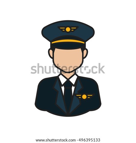 Pilot Avatar Thin Line Icon Stock Vector 496395133 - Shutterstock