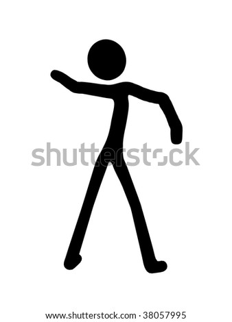 Stickman Silhouette Illustration On White Background Stock Illustration ...