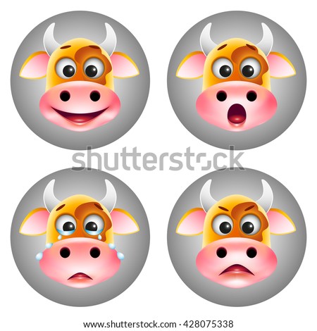 Cow icon smile