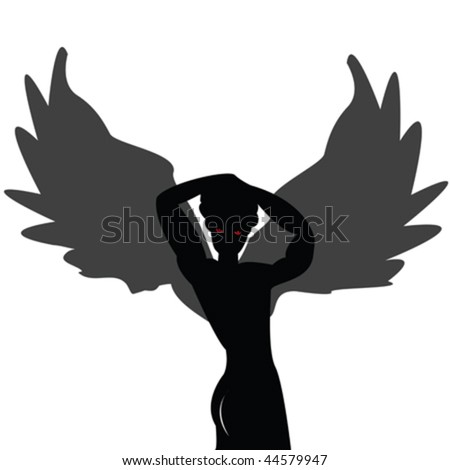 Angel Silhouette Shadow Isolated Vector On Stock Vector 39654316 ...