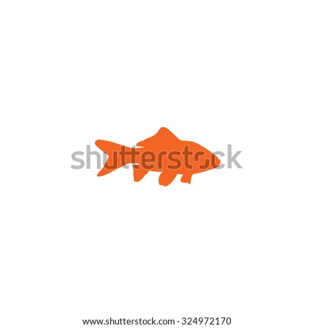 An Orange Icon Isolated on a White Background - Goldfish