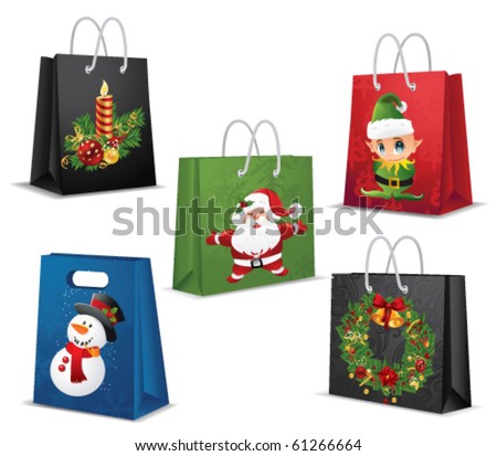 christmas shopping bags