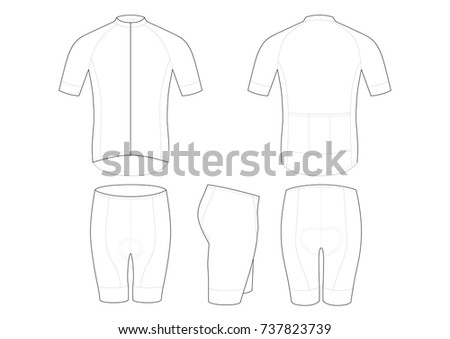 Download Cycling Jersey Template Design Stock Vector 737823739 - Shutterstock