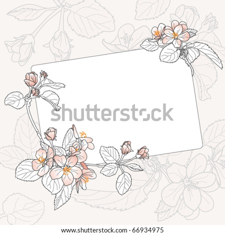 Frame with plum blossom
