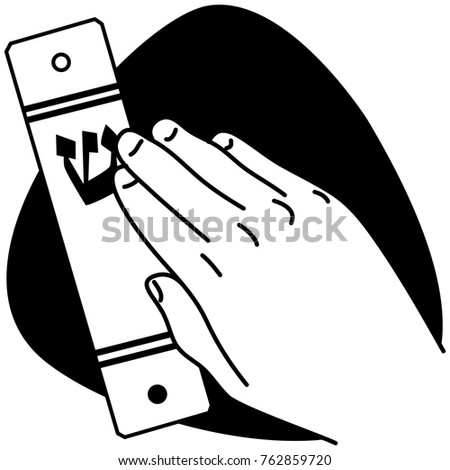 mezuzah hebrew letter shin shaddai hand stock vector 762859720 letter shin