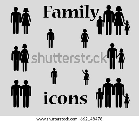 Set Icons On Theme All Age Stock Vector 198712106 - Shutterstock