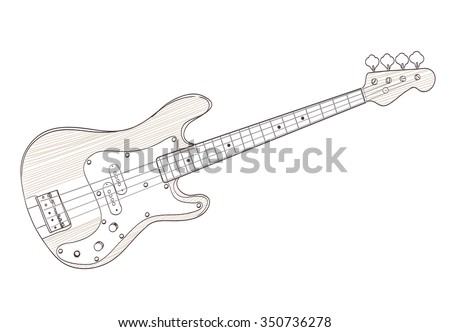 Vector Illustration Neon Guitar Stock Vector 253499890 - Shutterstock