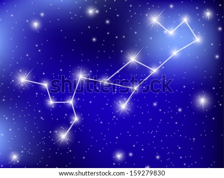 horoscope zodiac sign of the virgo on the astrological space background ...