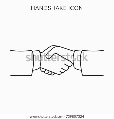 Hand Drawn Sketch Illustration Handshake Stock Vector 404073493