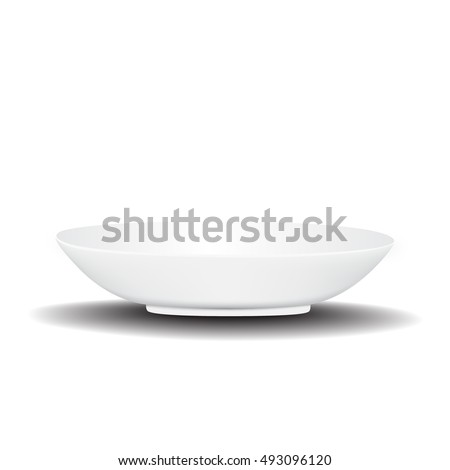 White Vector Blank Plate Mock Isolated Stock Vector (2018) 493096120 ... White Vector Blank Plate Mock Isolated Stock Vector (2018) 493096120 ...