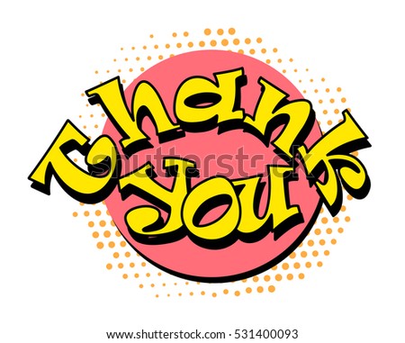 Thank You Speech Bubble Retro Style Stock Vector 531400093 - Shutterstock