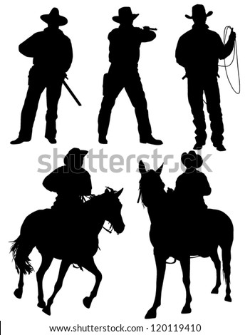 Cowboy silhouette Stock Photos, Images, & Pictures | Shutterstock
