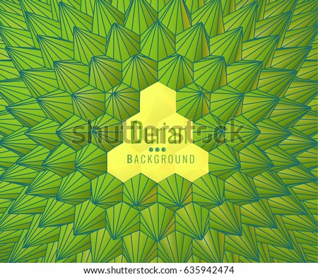 Low poly abstract geometric durian shape pattern background