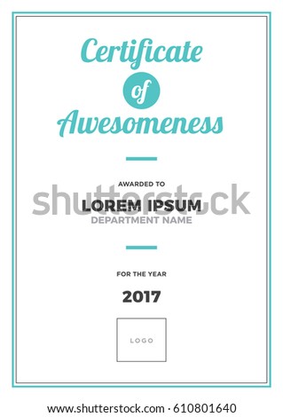 certificate of awesomeness template free