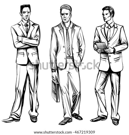 business suit drawing