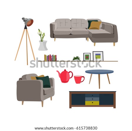 Furniture Design Elements vector interior design elements modern furniture stock vector Furniture Design Elements vector interior design elements modern furniture stock vector