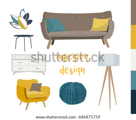 Furniture Design Elements vector interior design elements modern furniture stock vector Furniture Design Elements vector interior design elements modern furniture stock vector
