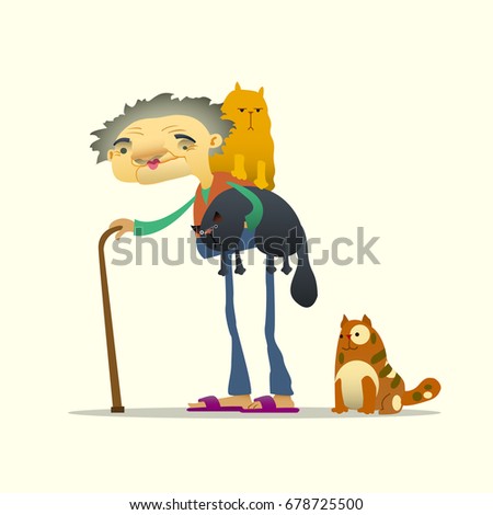 Old Lady With Cat Stock Images, Royalty-Free Images & Vectors ...