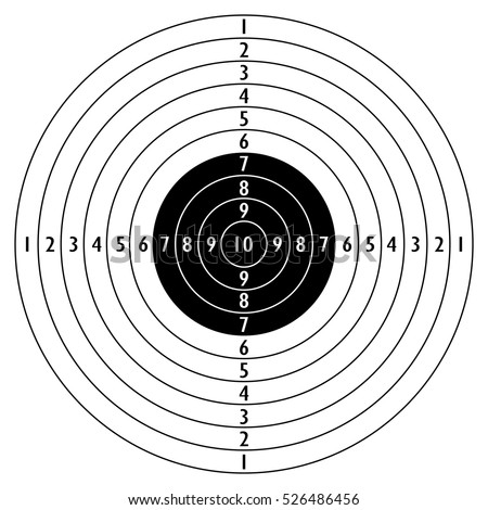 Shooting Target Vector Icon Target Icon Stock Vector 526486456 ...