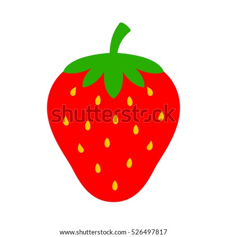 Strawberry vector icon. Strawberry vector illustration. Strawberry vector clip art.