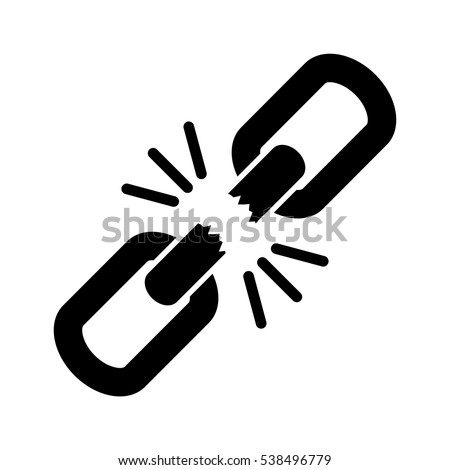 Broken Chain Link Vector Icon Wreck Stock Vector 538496779 - Shutterstock