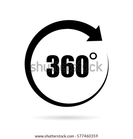 360 Degree Vector Icon 360 Degrees Stock Vector 577460359 - Shutterstock