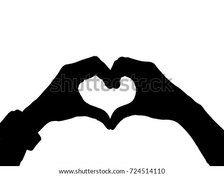 Heart Shape Hand Gesture Isolated On Stock Vector 135798545 - Shutterstock