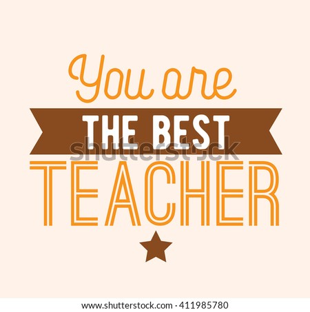 Happy Teachers Day Vector Typography Lettering Stock Vector 411989950 ...