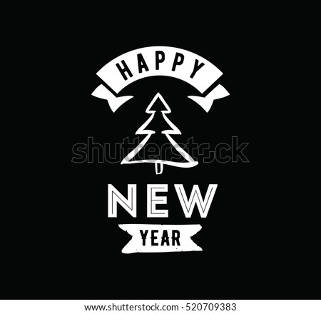 Happy New Year 2017 Text Design Stock Illustration 520709383 - Shutterstock