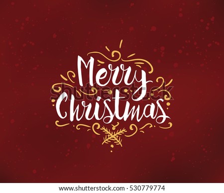 Merry Christmas Ball Typography Illustration Stock Vector 114689278 ...