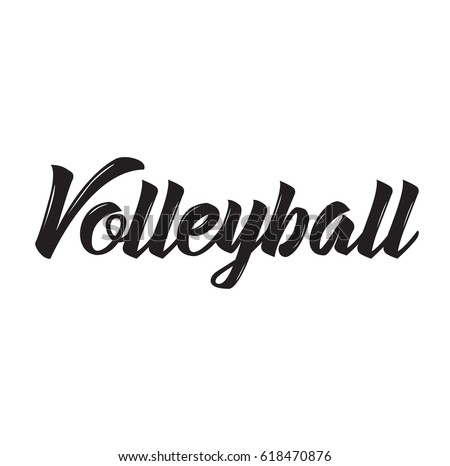 volleyball vector text calligraphy typography shutterstock usable poster background logo preview