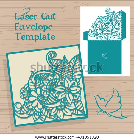 Lasercut Vector Wedding Invitation Template Wedding 