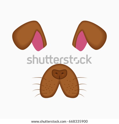 Dog Face Elements Vector Illustration Animal Stock Vector 623829842 ...